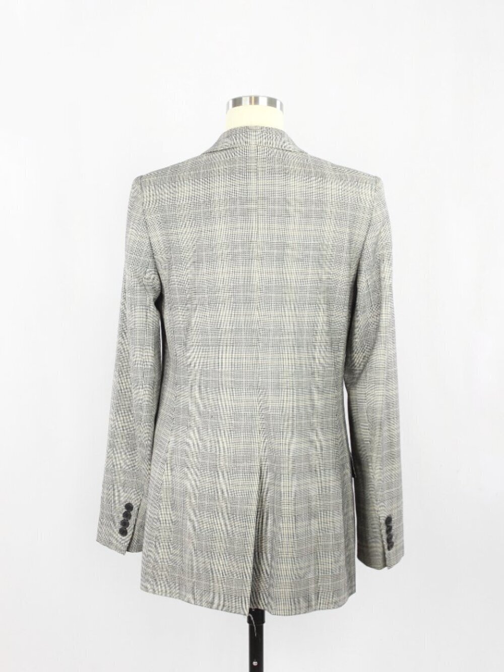 Aritzia BABATON Samuel Grey Glen Check Double Breasted Blazer Jacket, Size 2 - Picture 3 of 13
